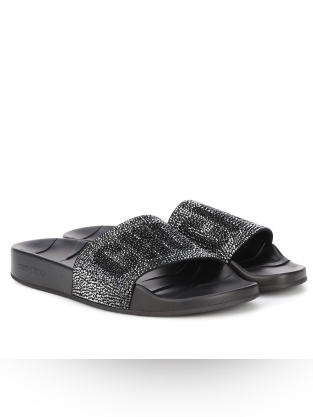 Jimmy Choo London black size 37 crystal slides